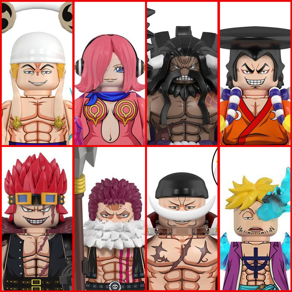 Lego Set Technic - One Piece Bouwstenen Minifiguren 8 Stuks