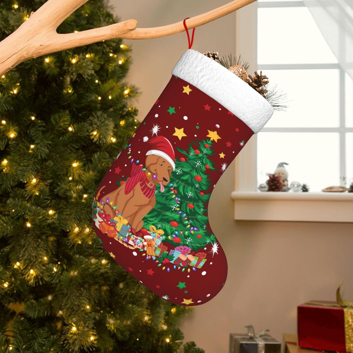 Christmas Stocking Hanging - Kersthondlichtontwerp 17,7