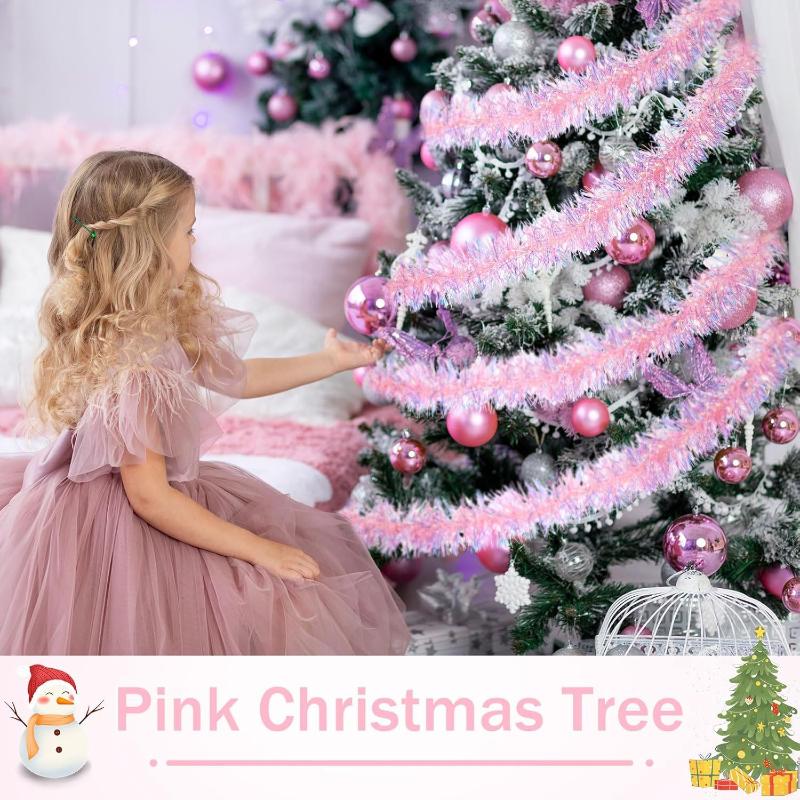 1/3/5 STUKS 2M Roze Kerstgirla - Tinsel Garland Decoration recensie en prijs