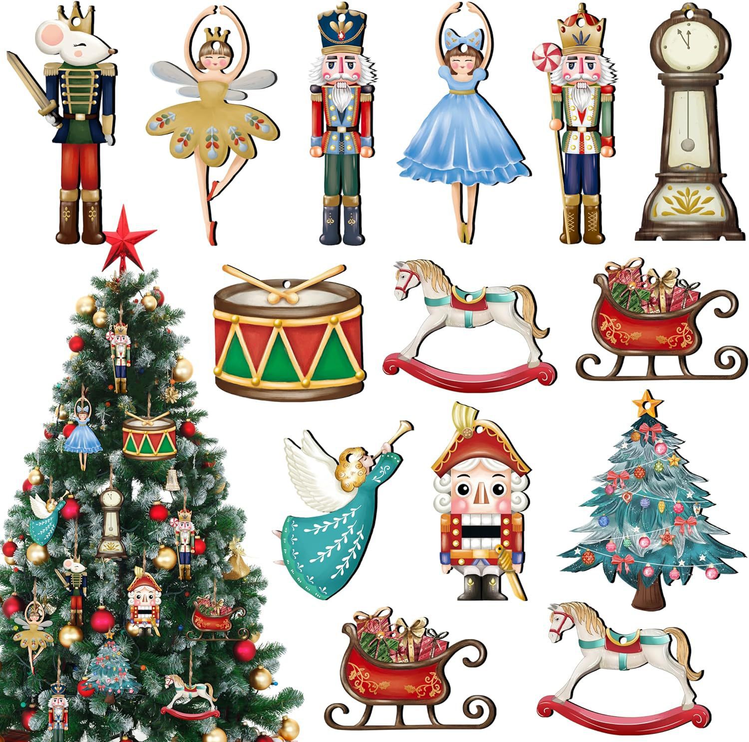 12 stks/set Houten Notenkraker - Nutcracker Figurine recensie en prijs